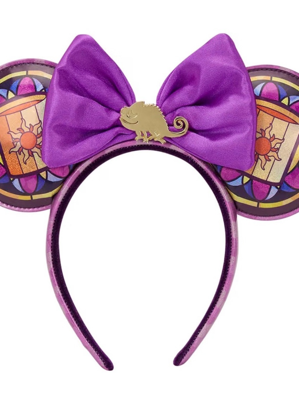 Loungefly Purple Chameleon Bow Ear Headband